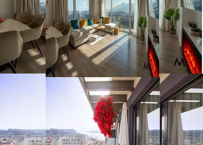 Stunning Holiday Penthouse - Family Friendly - Mountain View - Huge Terrace - Top Floor - Acs - Outlet Mall - Grocery דירה *